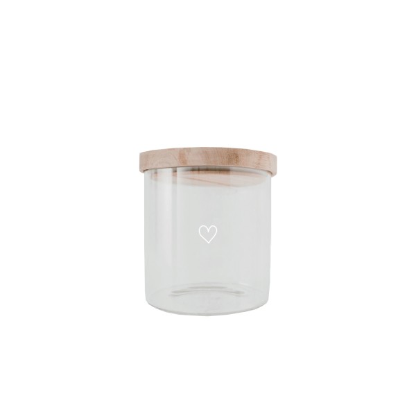 Vorratsglas "Herz" weiß, 13 cm